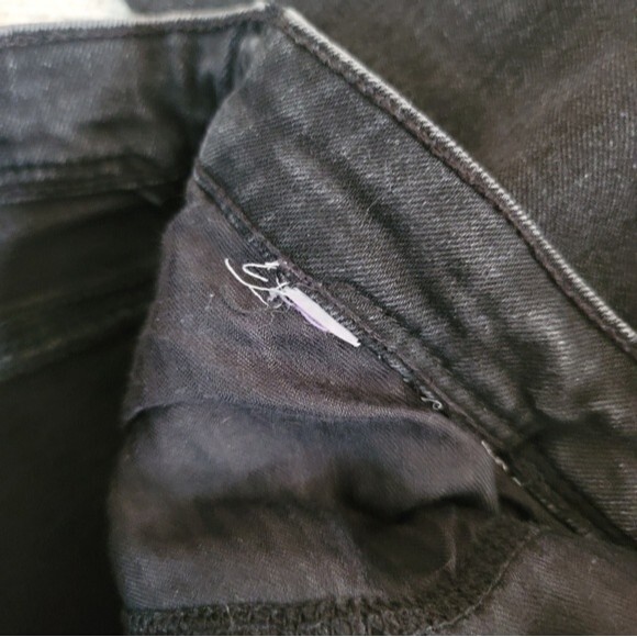ZARA Trafaluc Denimwear Black Distressed Skinny Jeans with Ankle Zipper Sz 8 - Picture 10 of 10